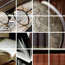 photographic collage of literary resources