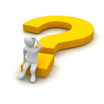 graphic of individual grappling with question