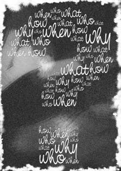 graphic of questions on a blackboard